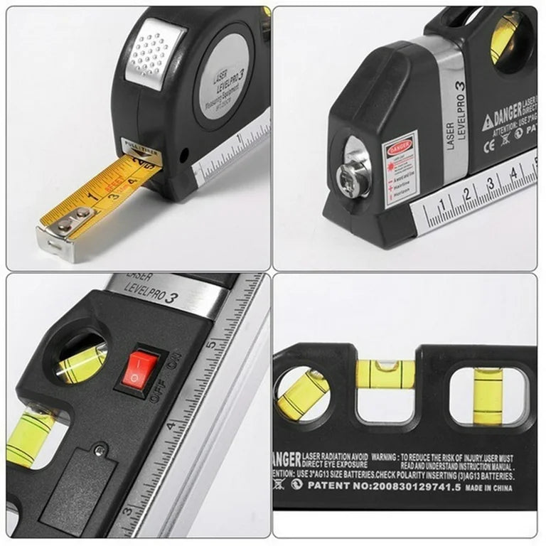 Imported 5 in 1 Multi Purpose Laser Level Pro 3 Leveler Scale