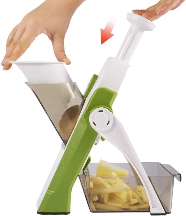 (Free Delivery) 5-in-1 Mandoline Vegetable & Fruit Slicer