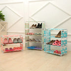 5 Layers Multifunctional Shoes Rack-Simple Dust Proof Assembly Fabric Dormitory Shoes Rack