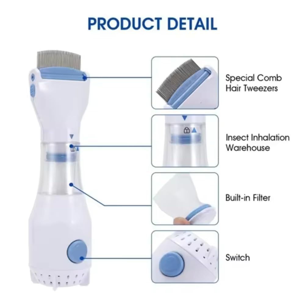 Chemical-Free Lice Removal Comb With Steel Comb (Allow to open)