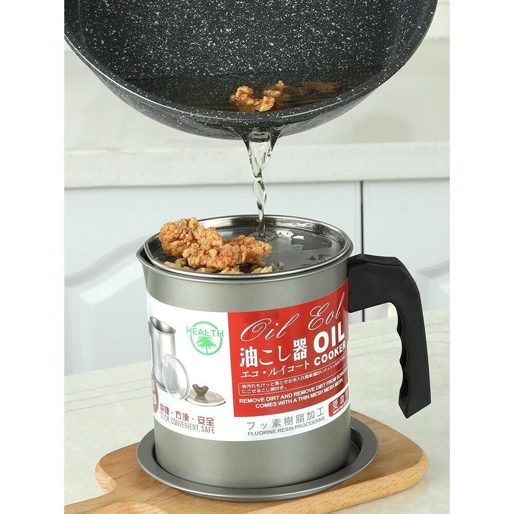 Stainless-Steel Oil Filter Storage Pot
