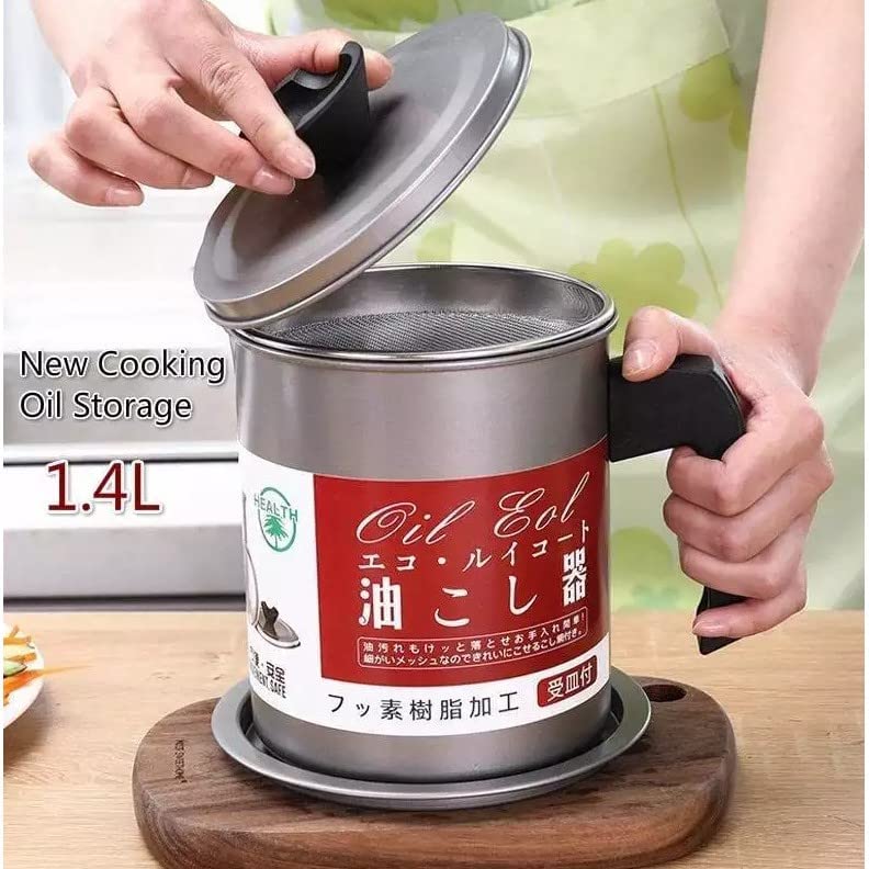 Stainless-Steel Oil Filter Storage Pot