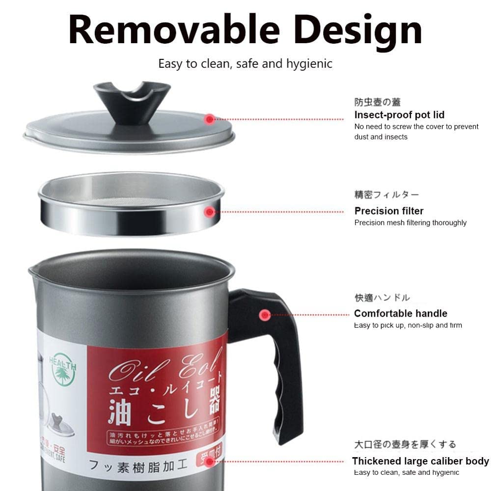 Stainless-Steel Oil Filter Storage Pot