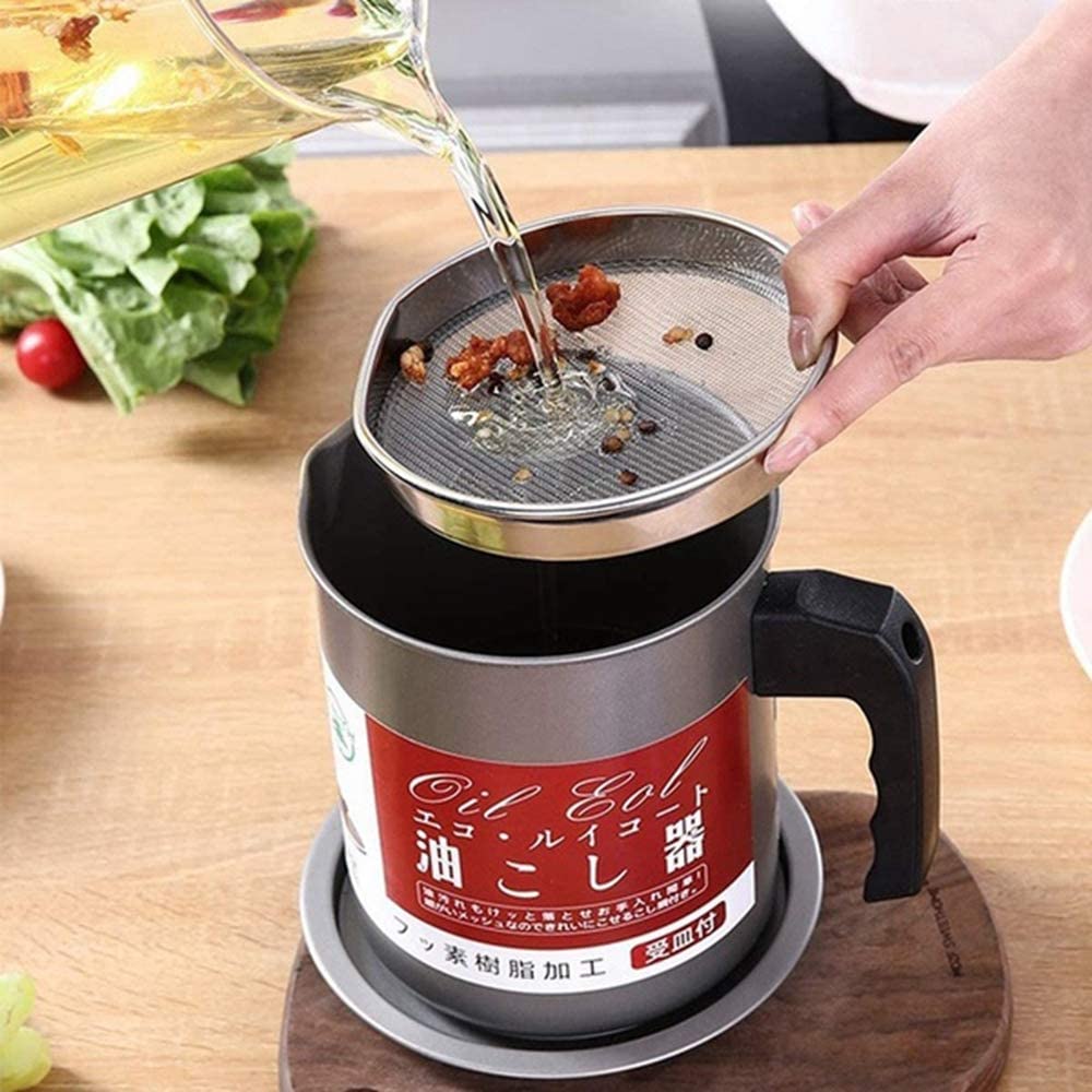 Stainless-Steel Oil Filter Storage Pot