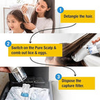 Chemical-Free Lice Removal Comb With Steel Comb (Allow to open)