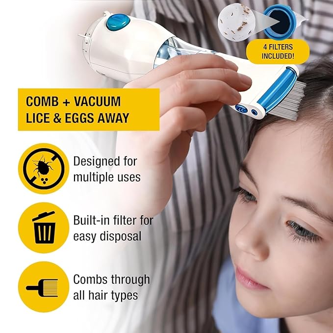 Chemical-Free Lice Removal Comb With Steel Comb (Allow to open)