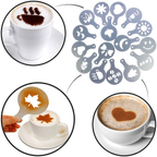 Pack Of 32 Pcs Coffee Stencil Template Set
