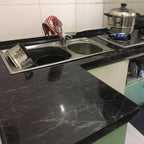 Pack of 3 Black marble Self Adhesive Waterproof Stickers