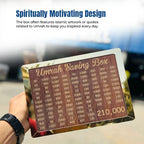 Umrah Saving Box - Wooden Islamic Money Box - 280 Days Umrah Savings Box Plan