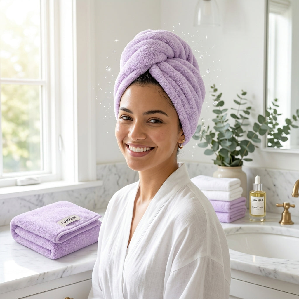 Hair Dryer Cap Towel Wrap Towel Quick Dry Cap Towel 100% Cotton Turban