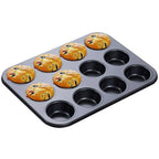 12 Hole Cupcake Tray, Muffin Pan,non stick cupcake baking pan kitchen utensil