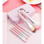 (Pack of 2) Hello Kitty Complete Makeup Mini Brush Kit with A Storage Box – Set of 7 Pieces