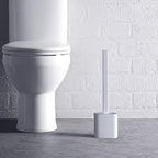 Silicone Toilet cleaner Brush non-Slip Long Handle with Toilet Brush Holder