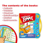 English Reading Musical Electronic Book, Early Education Activity Book with Sound & Music Features for Toddler Kids