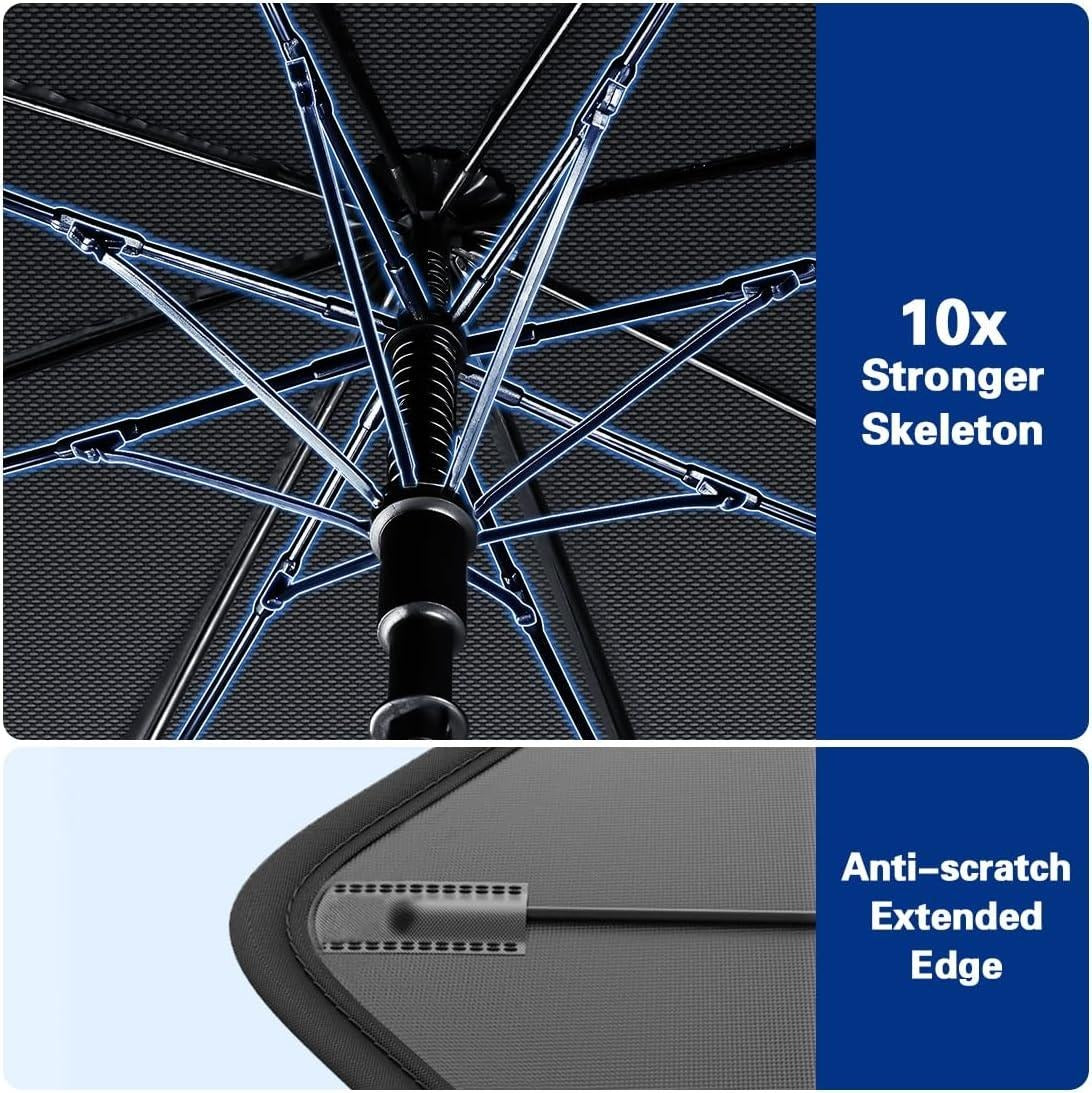 Foldable Car Sun Shade Umbrella – UV Protection Windshield Cover ☀️🚗